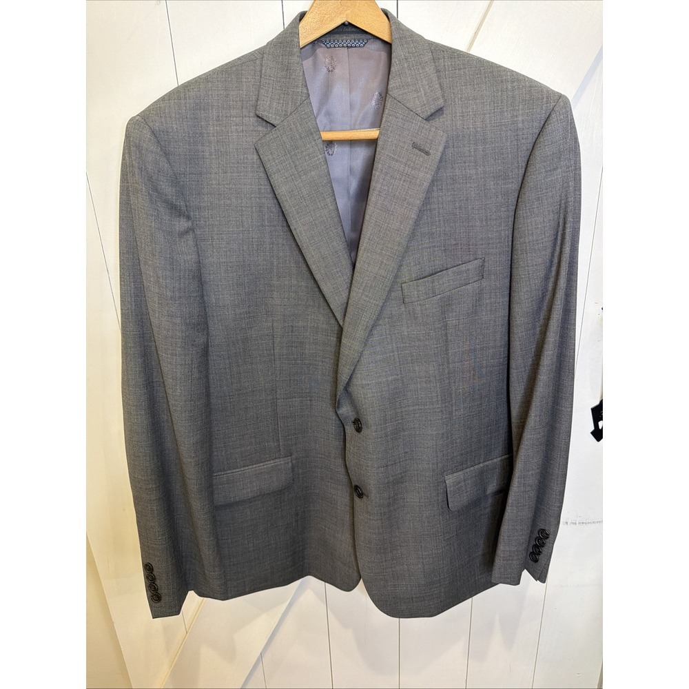 Polo Ralph Lauren Blazer Mens 46R Gray Wool Custom Fit 2 Piece Suit - Picture 7 of 16